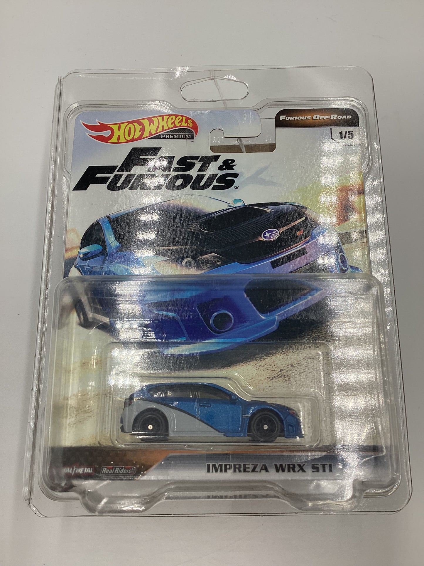 Hot Wheels Premium Fast & Furious Furious Off-Road #1 Impreza WRX STI Blue with protector