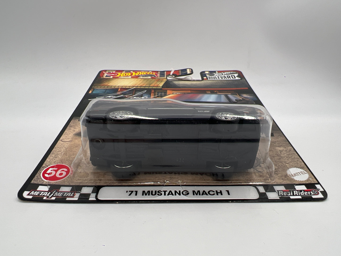 Hot Wheels Premium Boulevard #56 71 Mustang Mach 1 Matte Black 265B