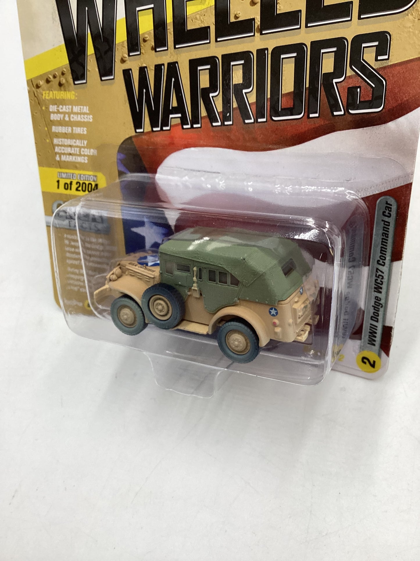 Johnny Lightning Wheeled Warriors WWII Dodge WC57Command Car 219B
