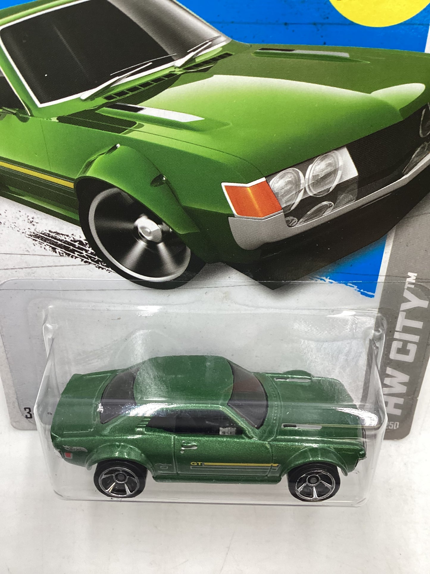 2013 Hot Wheels #167 70 Toyota Celica Green 95A