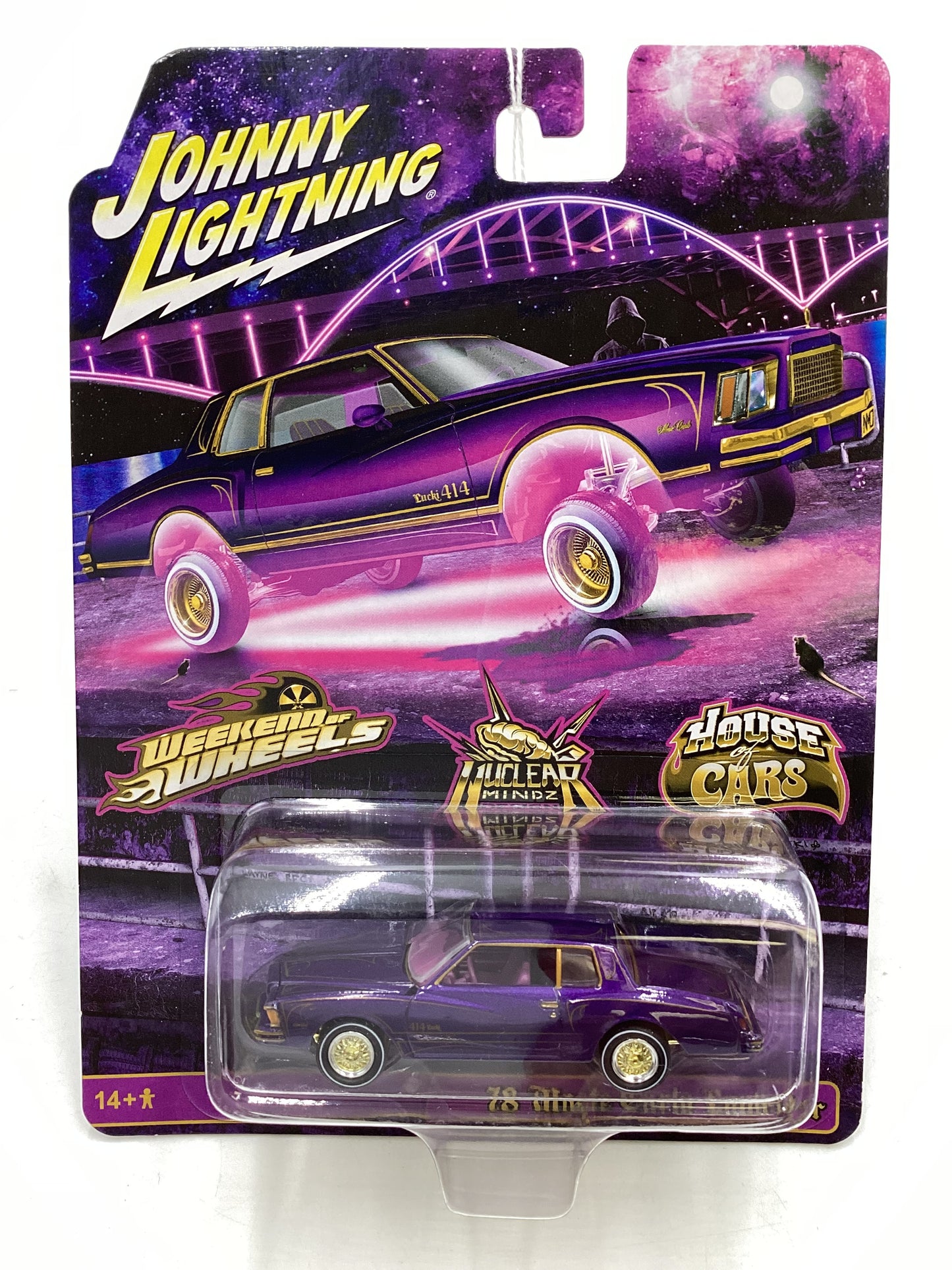 Johnny lightning x HOC Weekend of wheels Exclusive 78 Chevy Monte Carlo Lowrider Purple 231A