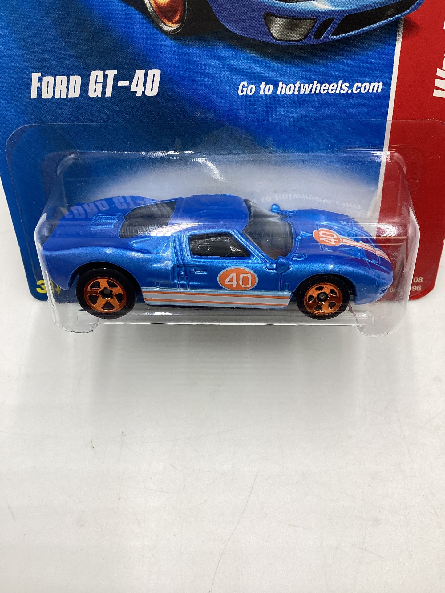 2008 Hot Wheels Web Trading Cars #95 Ford GT40 Blue 25D