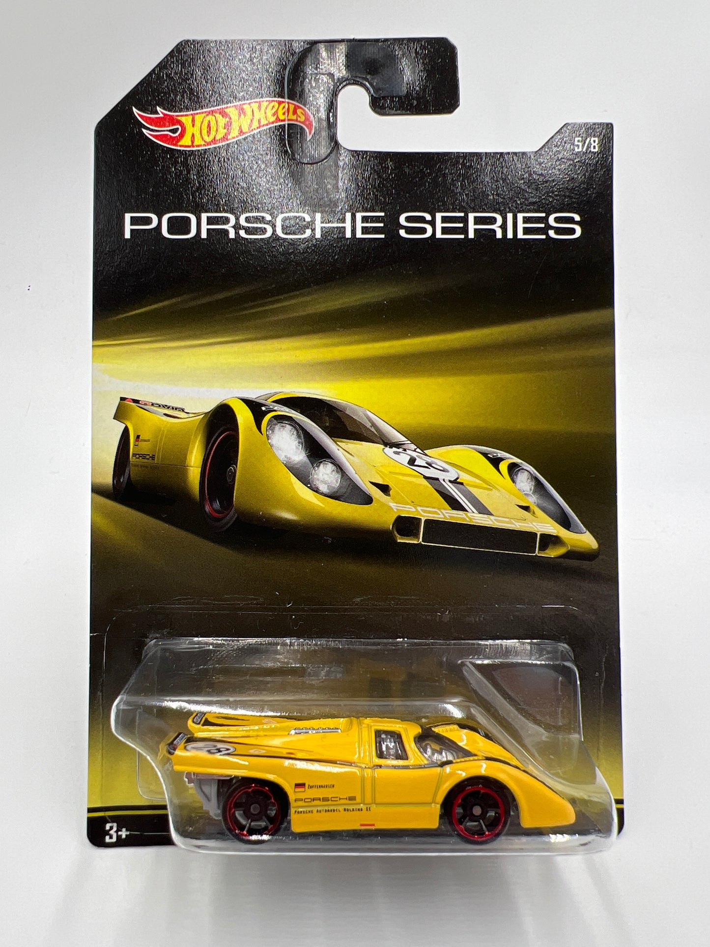 2015 Hot Wheels Walmart Exclusive Porsche Series #5 Porsche 916K Yellow W/Protector