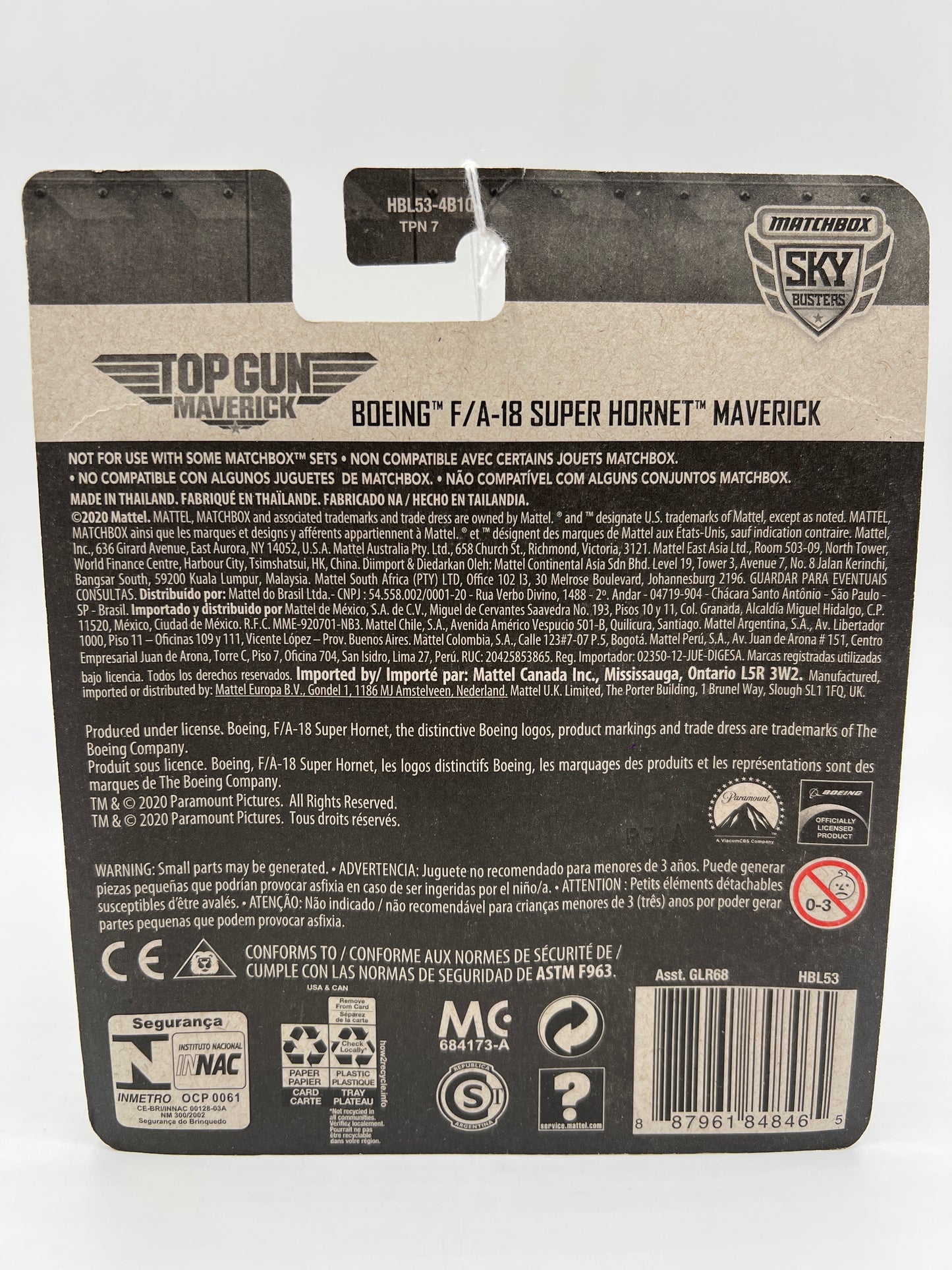 Matchbox Sky Busters #31 Top Gun Boeing F/A-18 Super Hornet Maverick 113D