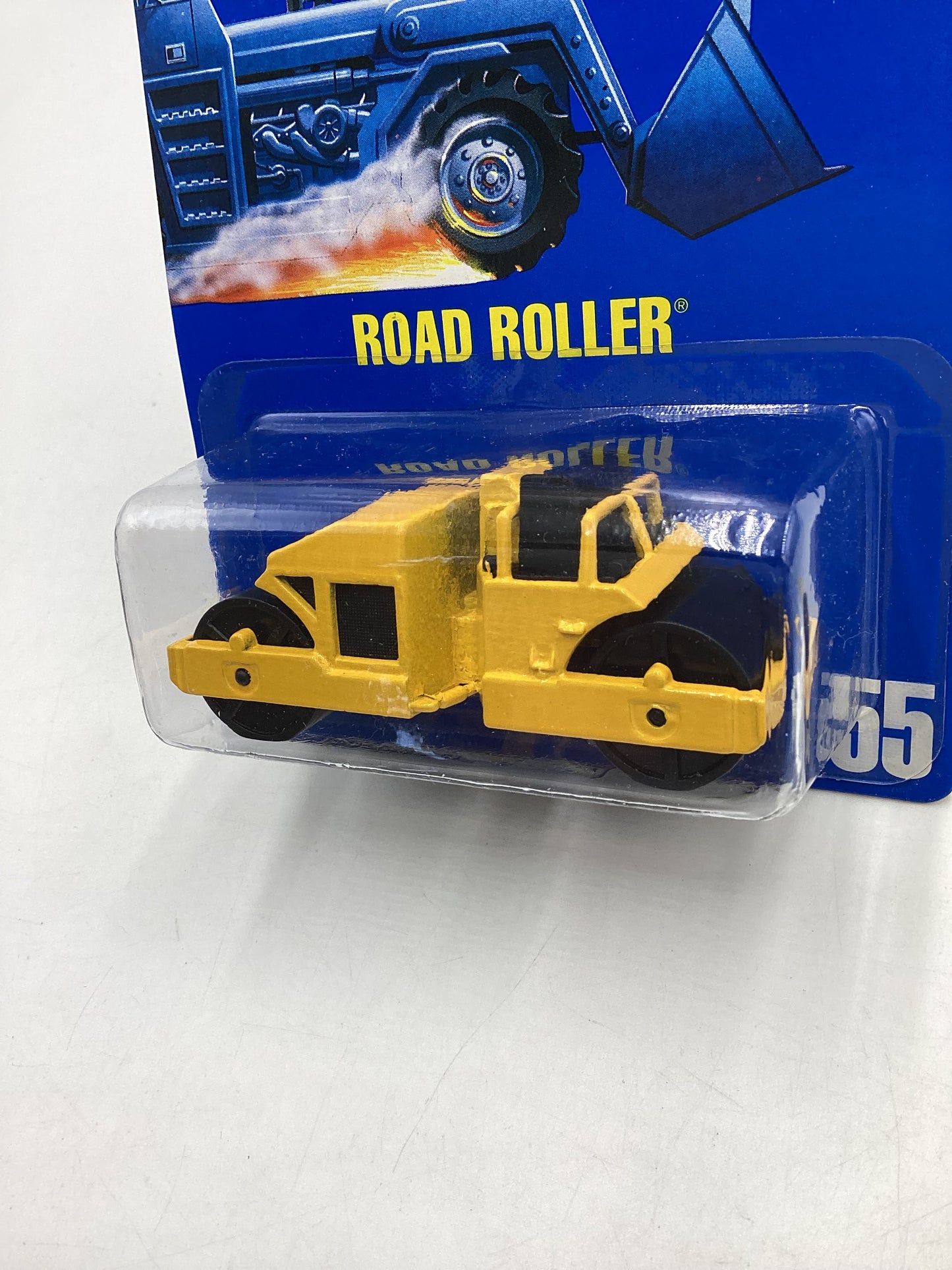 Hot Wheels Blue Card Collector No. 55 Road Roller Yellow 239C