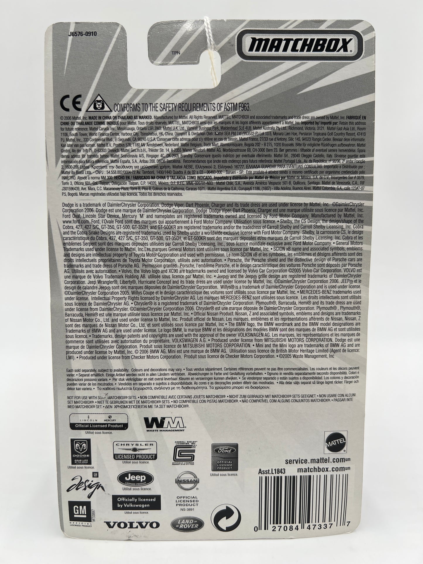 Matchbox Superfast #27 1961 Dodge Dart Phoenix Silver 173D