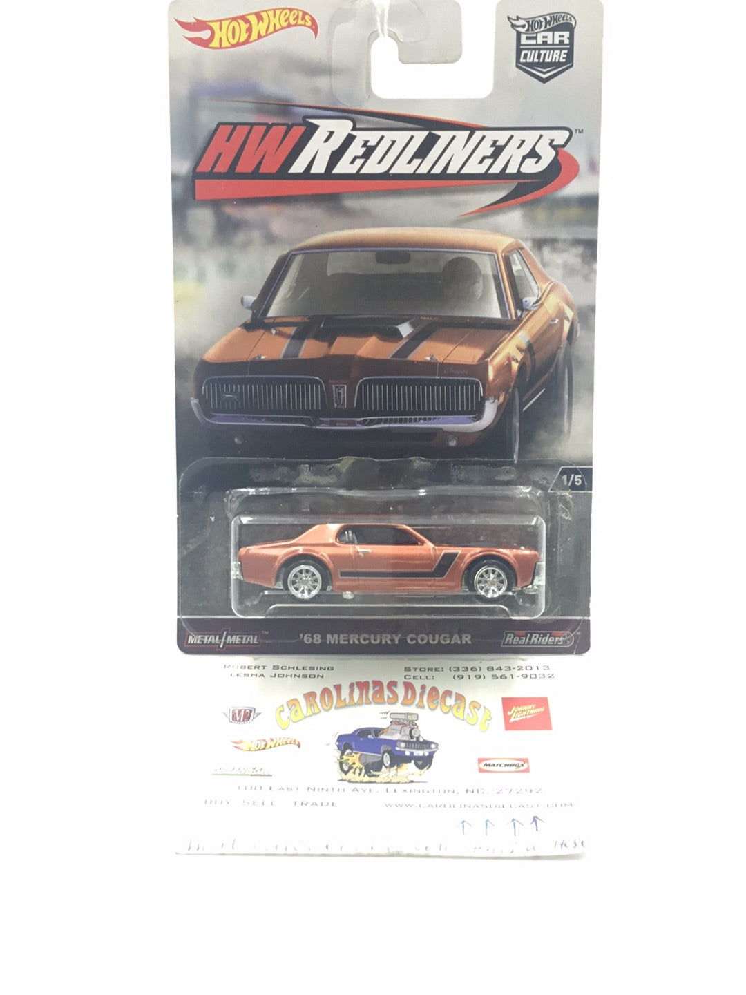 Hot wheels car culture HW Redliners 68 Mercury Cougar G2