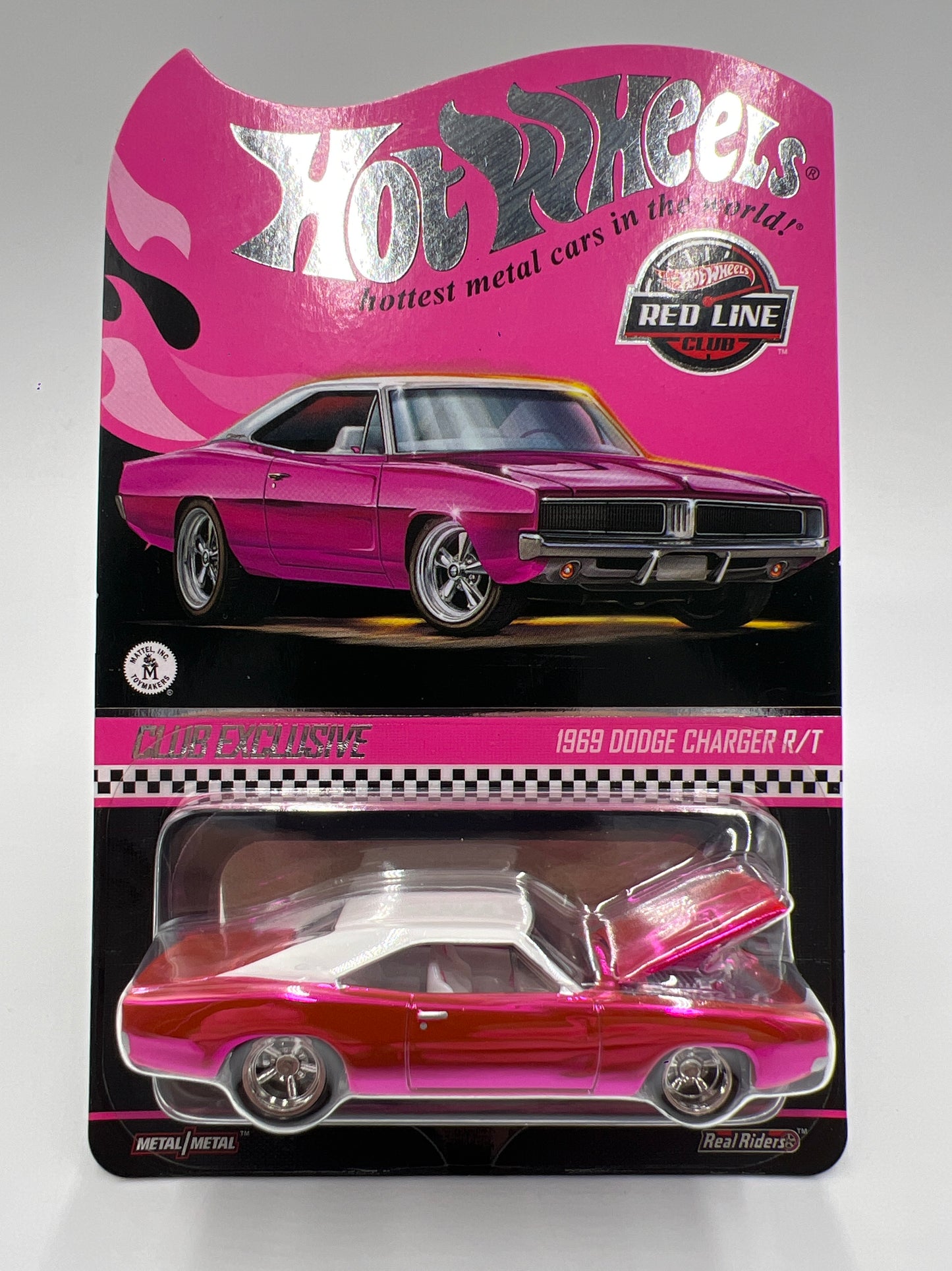 Hot Wheels RLC Club Exclusive 1969 Dodge Charger R/T Pink W/Protector