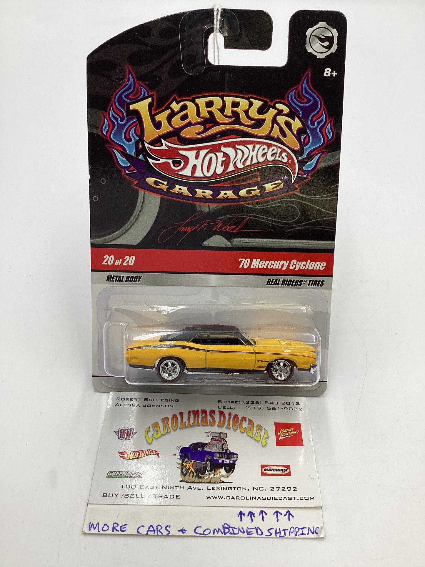 Hot Wheels Premium Larrys Garage #20 70 Mercury Cyclone Yellow 245K