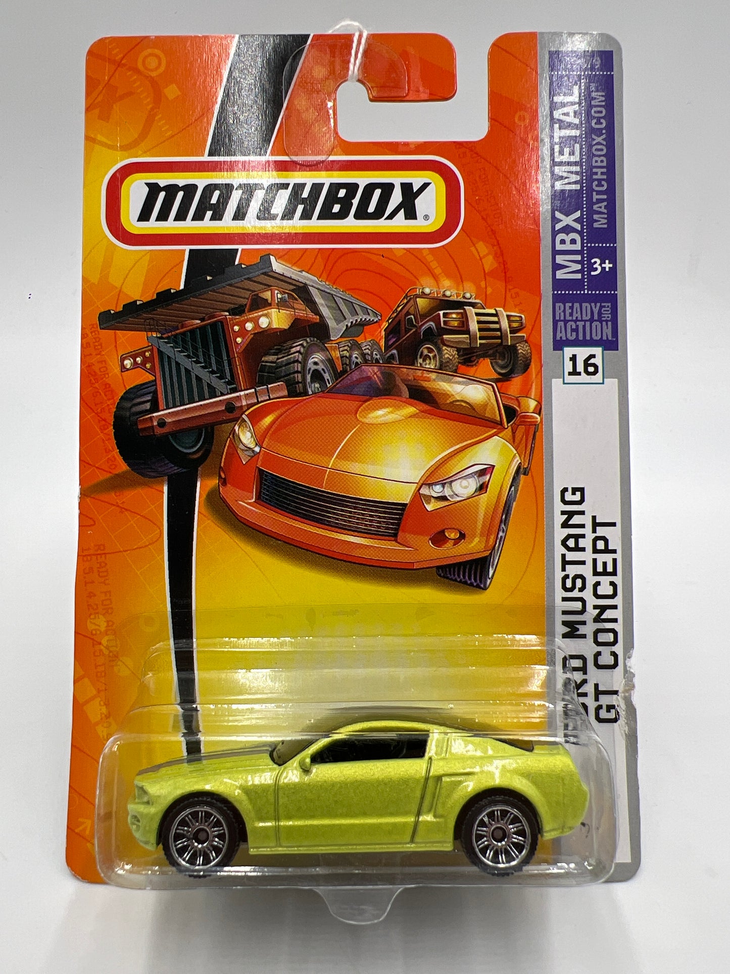 Matchbox MBX Metal #16 Ford Mustang GT Concept Green Blister/Card Not Perfect 216D