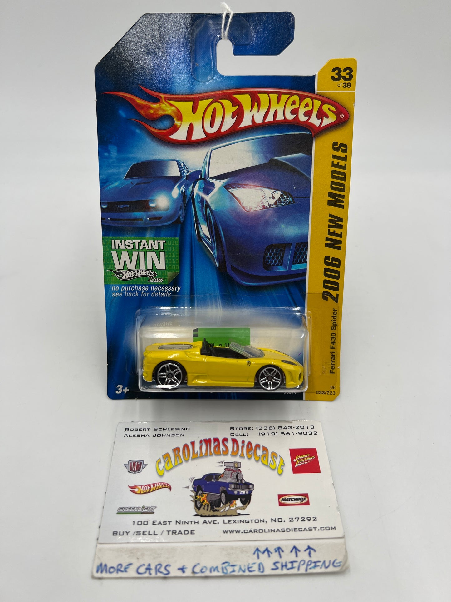 2006 Hot Wheels New Models #033 Ferrari F430 Spider Yellow