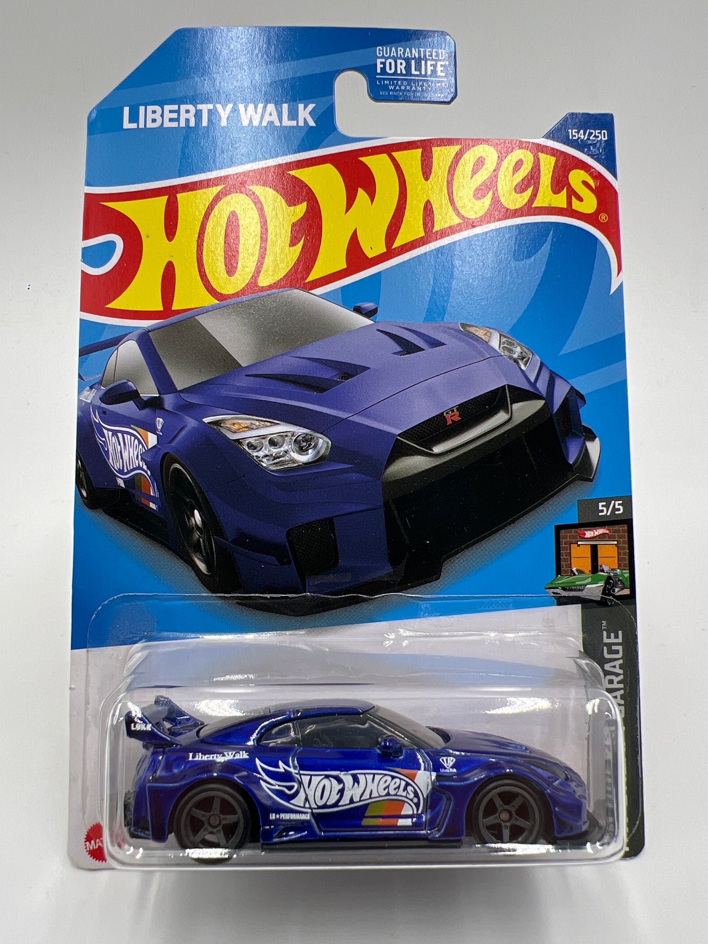 Hot Wheels LB-Silhouette Works GT Nissan 35GT-RR Ver.2 Blue Wheel Swap Custom On Card W/Protector SR