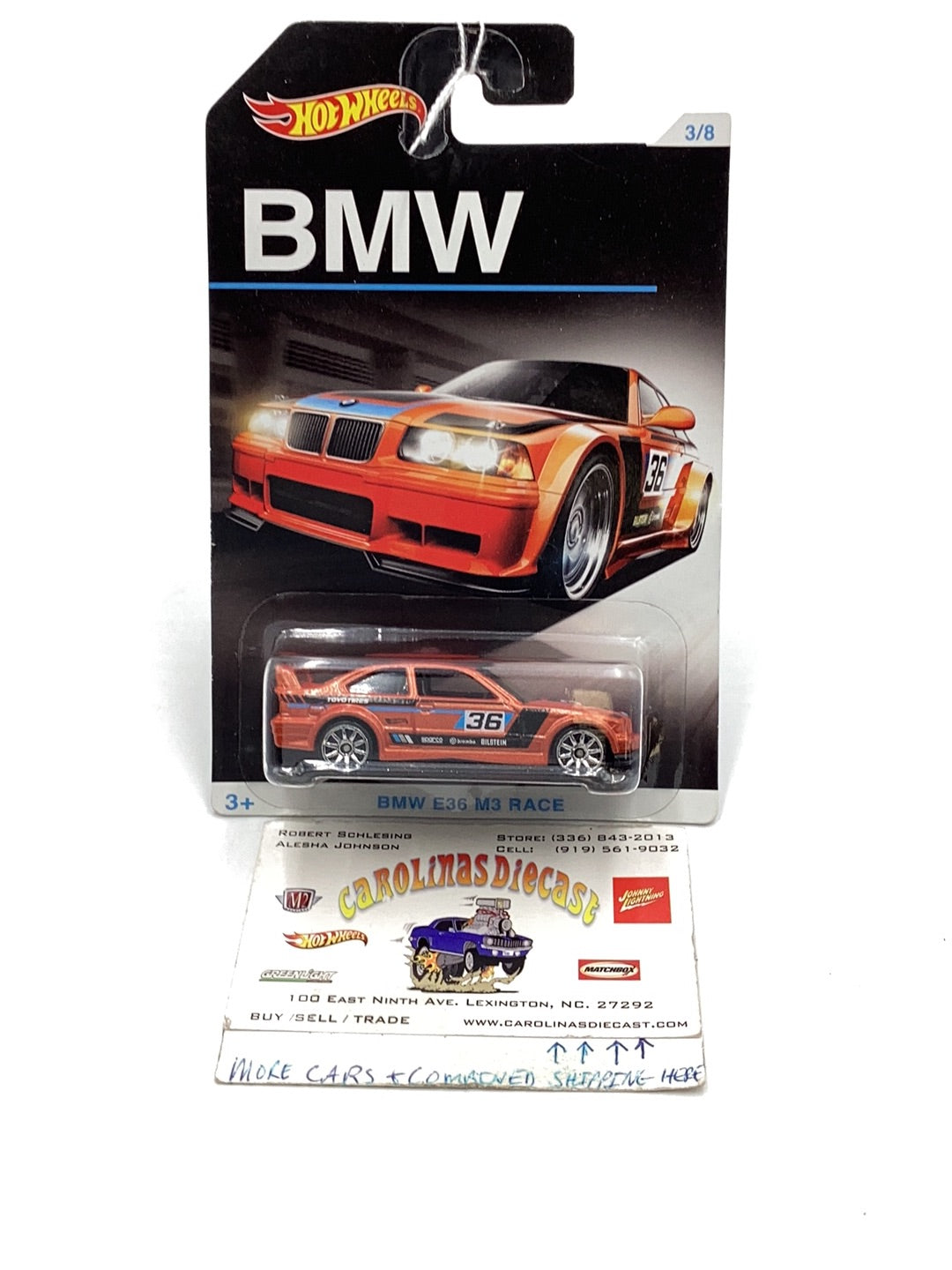 Hot wheels BMW series BMW E36 M3 race Walmart exclusive 151D