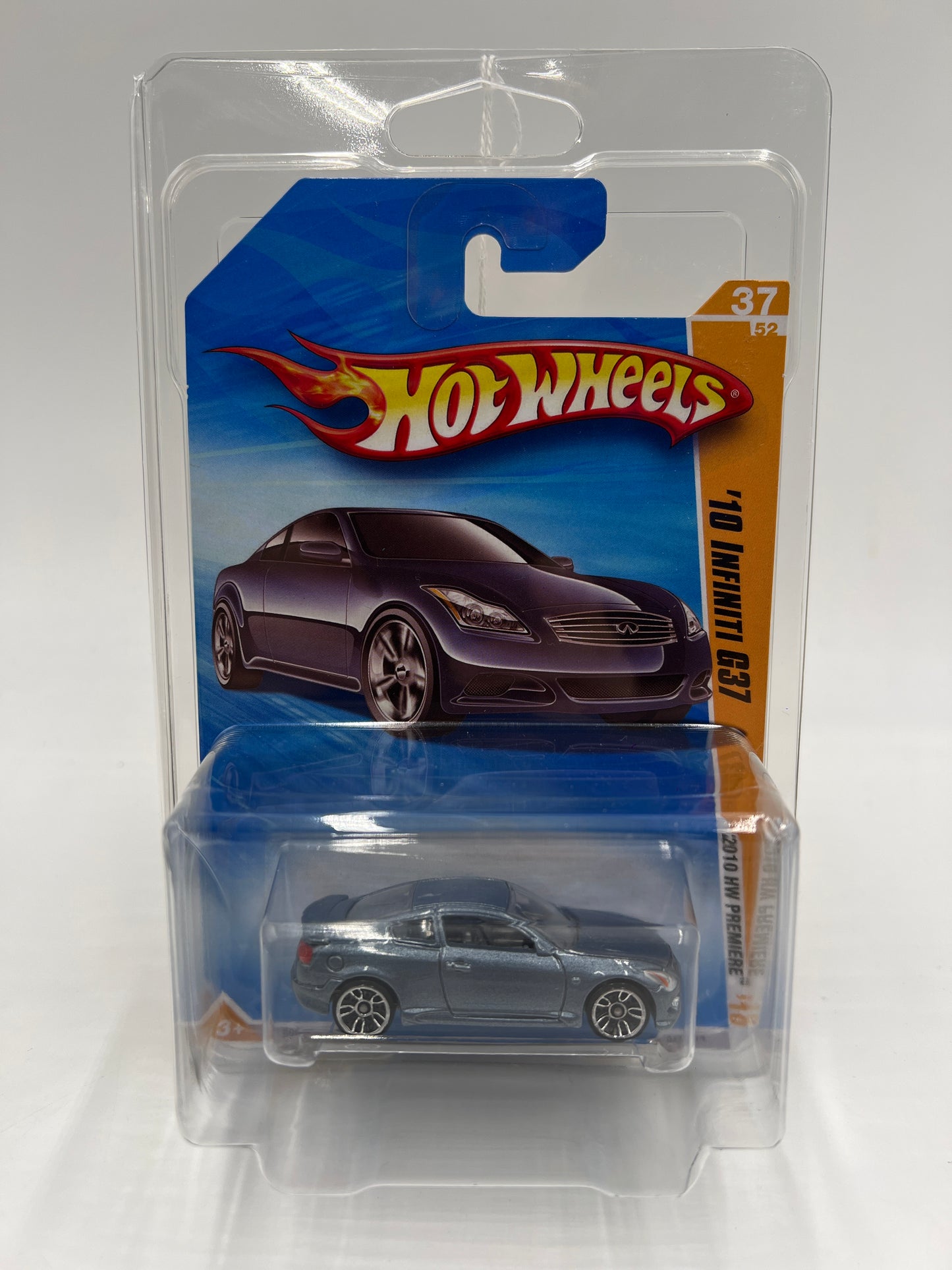 2010 Hot Wheels Premiere #37 10 Infiniti G37 Blue W/Protector International Card