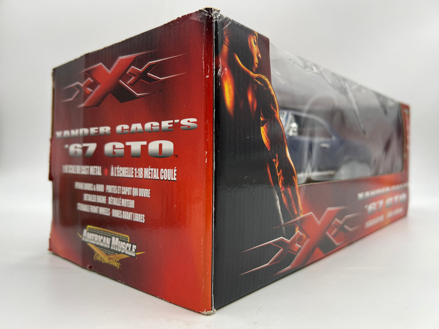 Ertl 1:18 American Muscle Series 1 XXX Xander Gage 67 Pontiac GTO Blue