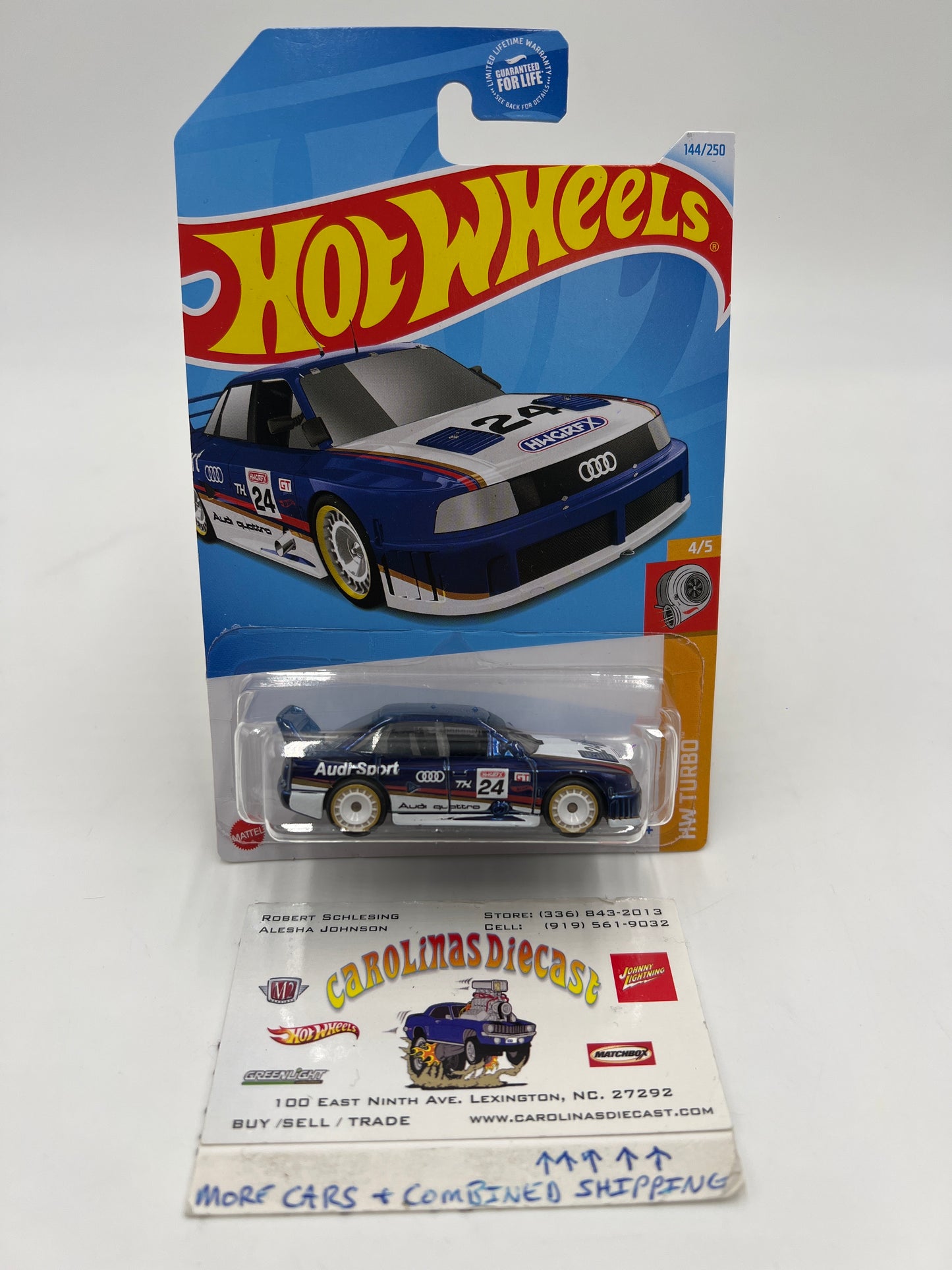 2024 Hot Wheels #144 Super Treasure Hunt Audi 90 Quattro Blue W/Protector