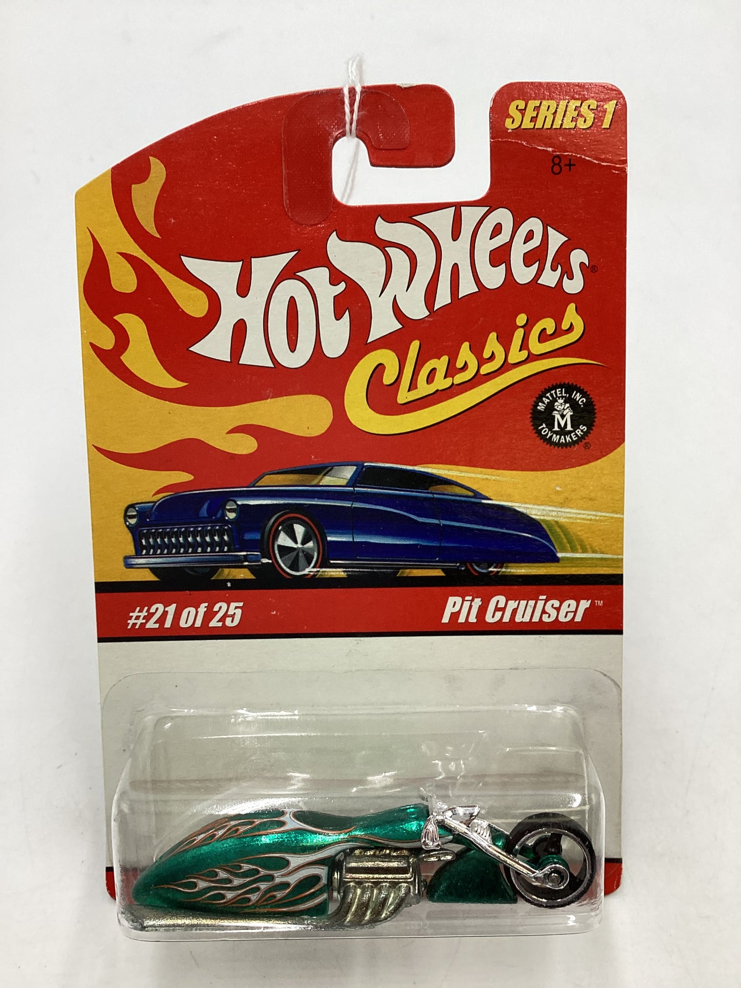 Hot wheels Classics Series 1 #21 Pit Cruiser Green (Bad Card)