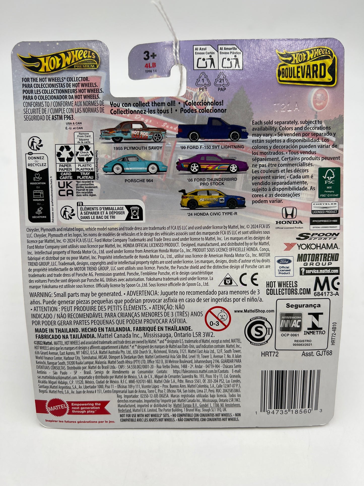 2024 Hot Wheels Boulevard Gold Label #104 86 Ford Thunderbird Pro Stock Purple 260D