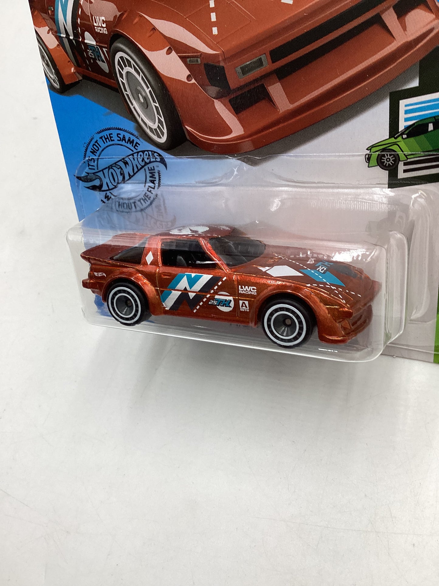 Hot Wheels 2021 Super Treasure Hunt Mazda RX7 Orange #130 W/Protector