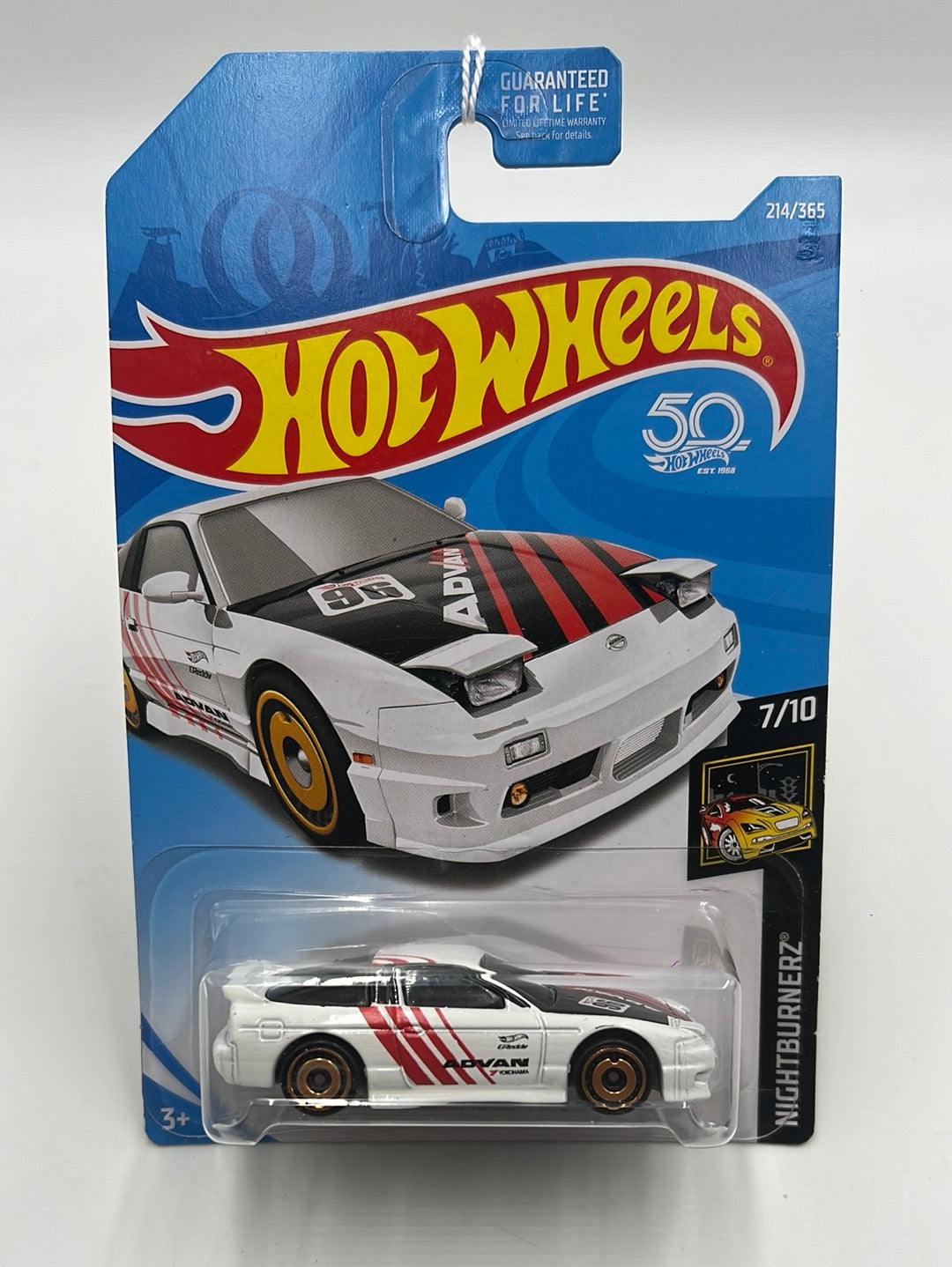 Hot Wheels 2018 ‘96 Nissan 180SX Type X White #214 82C