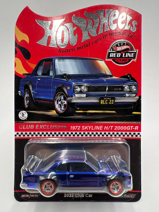 2022 Hot Wheels RLC Club Exclusive 1972 Nissan Skyline H/T 2000GT-R Blue W/Protector