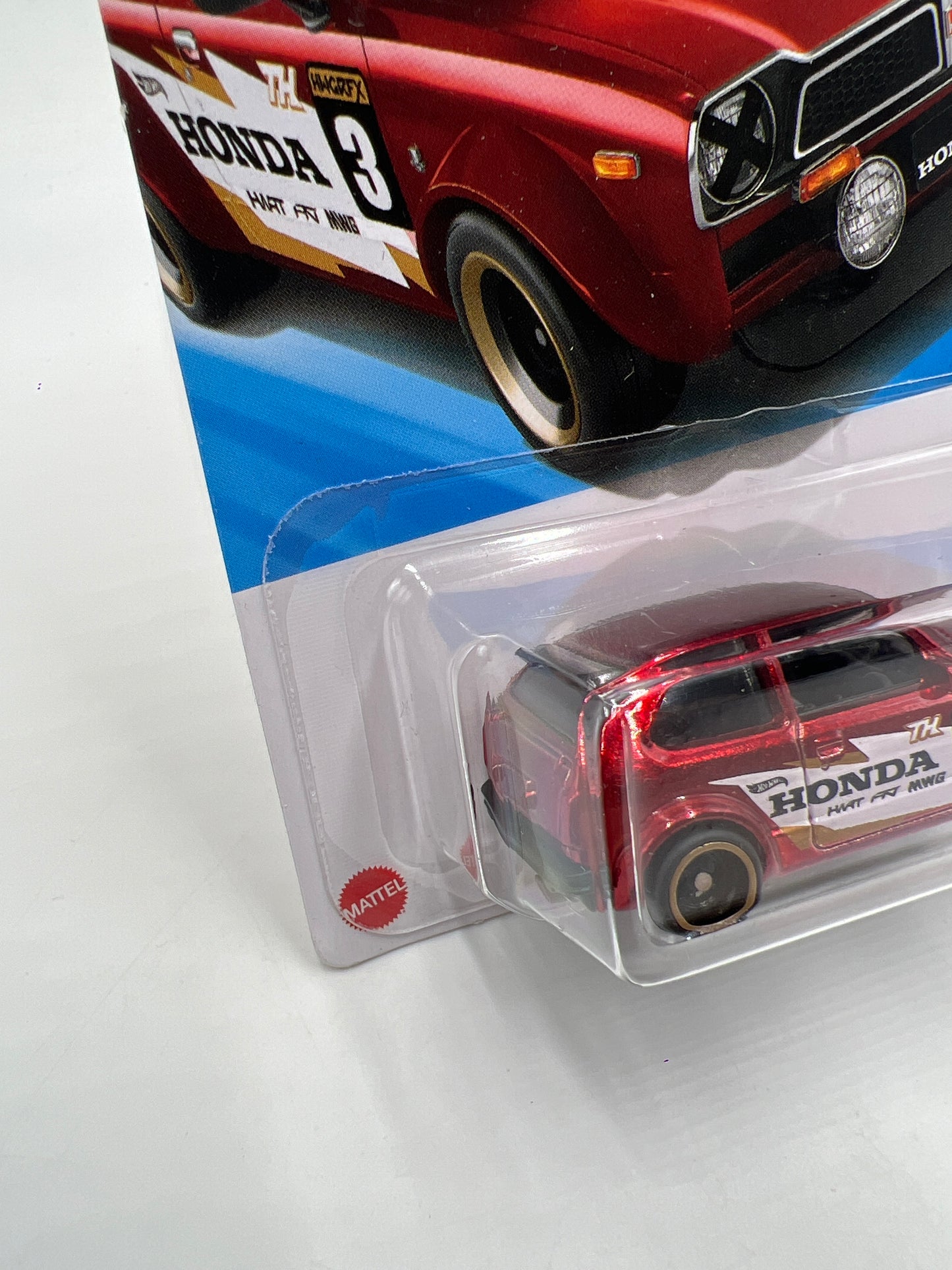 2025 Hot Wheels Super Treasure Hunt #231 73 Honda Civic Custom Red W/Protector