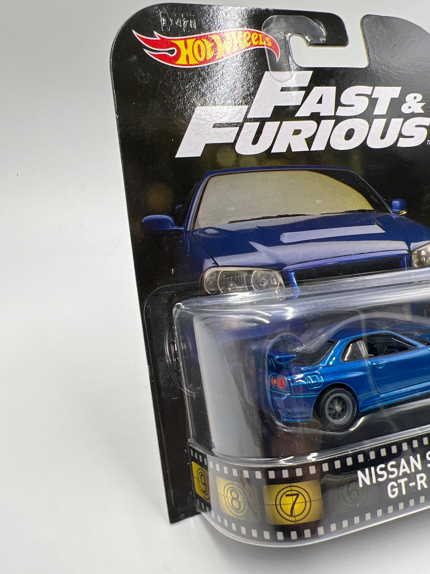 Hot Wheels Retro Entertainment Fast & Furious Nissan Skyline GT-R R34 Blue W/Protector