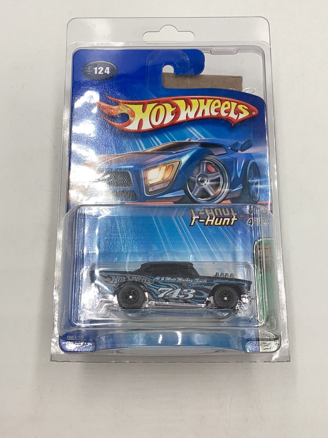 2005 Hot Wheels Treasure Hunt #124 1957 Chevy Black Wheels W/Protector 67D