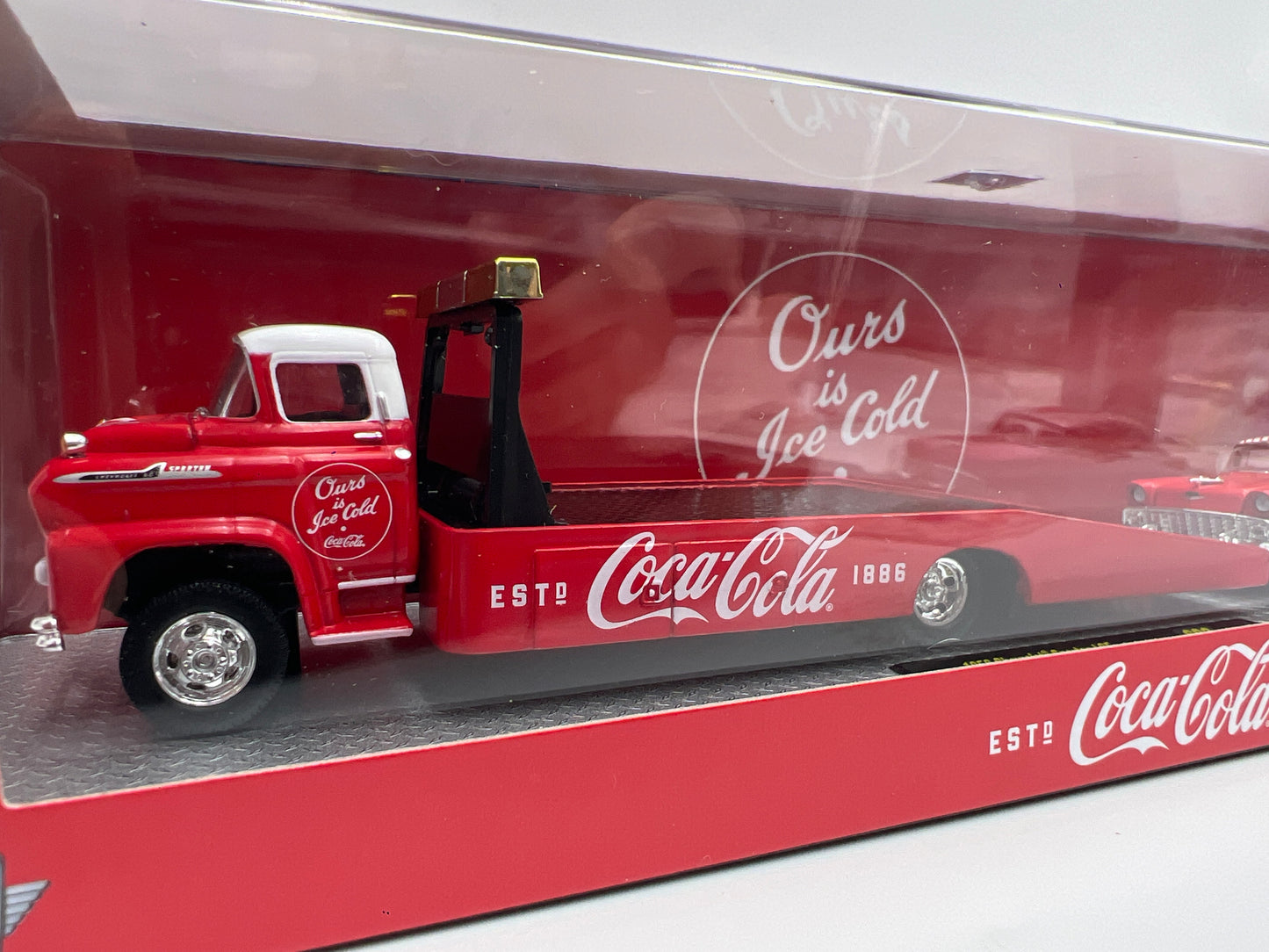M2 Machines Haulers S03 Coca Cola 1958 Chevrolet Spartan LCF & 1956 Bel Air