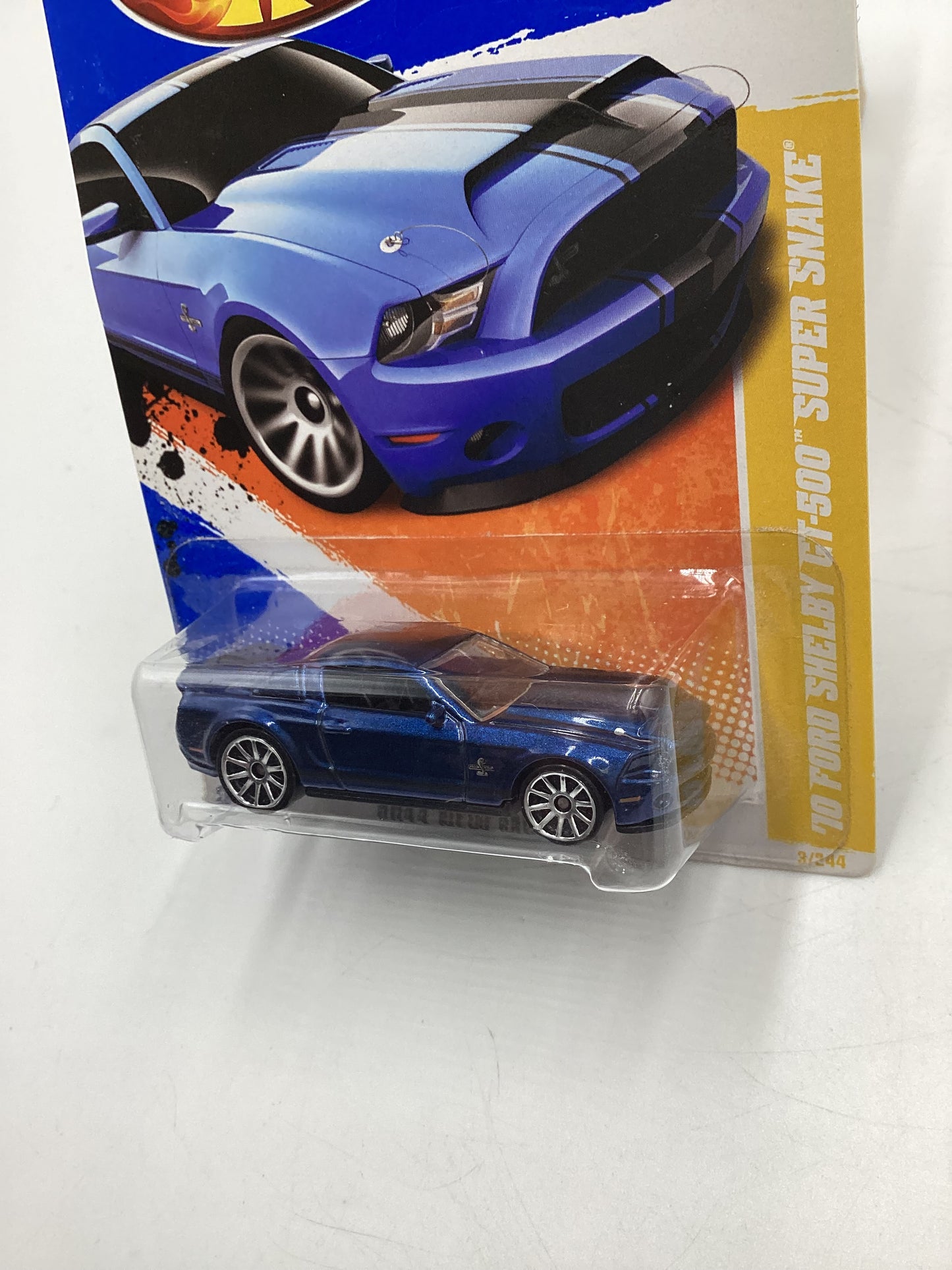 2011 Hot Wheels #3 10 Ford Shelby GT-500 Super Snake Blue 25H