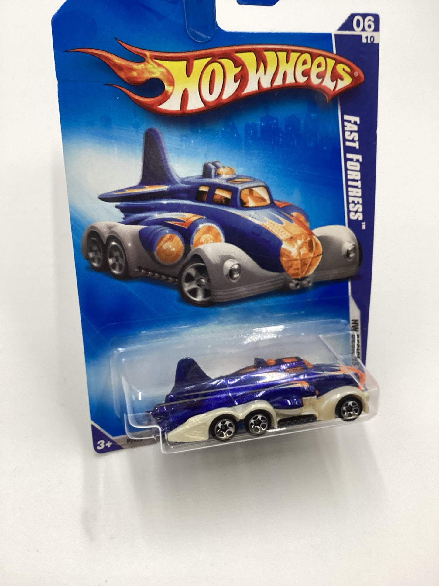 2009 Hot Wheels #102 Fast Fortress Blue SS6