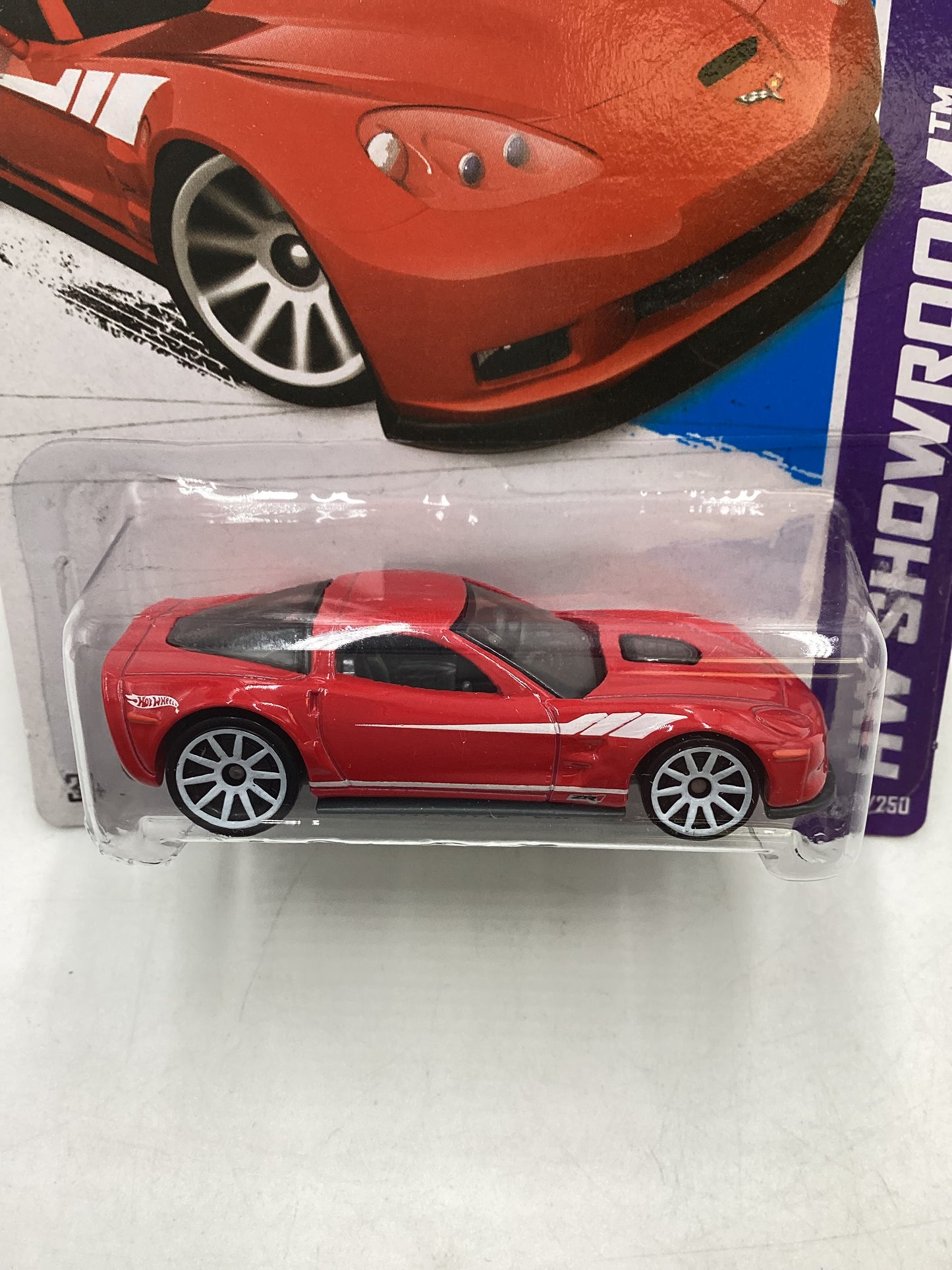 2013 Hot wheels #202 09 Corvette ZR1 Red 15B