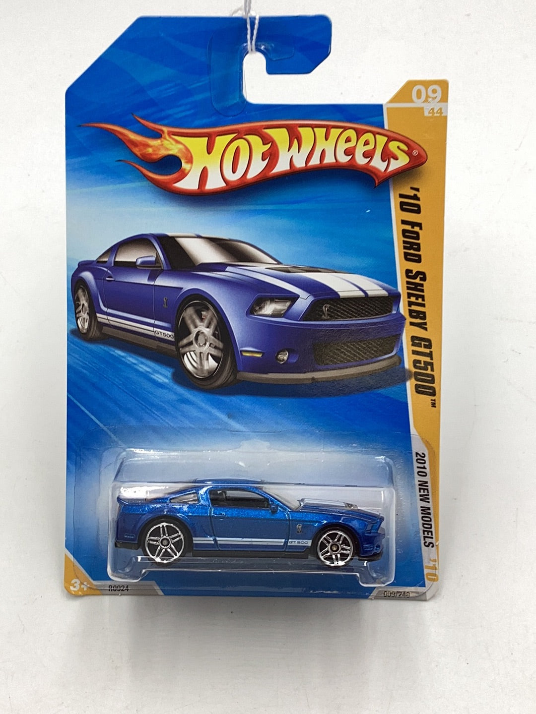 2010 Hot wheels #9 10 Ford Shelby GT500 Blue 22E