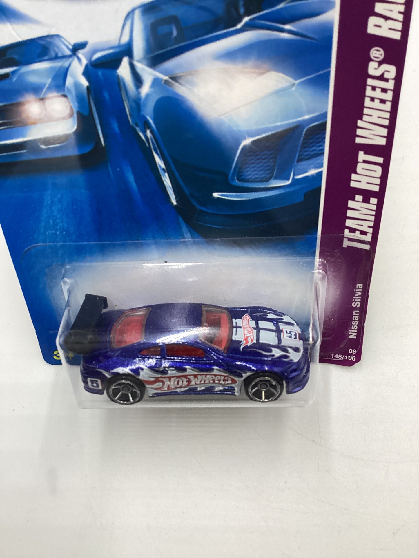 2008 Hot Wheels HW Team: Hot Wheels Racing #148 Nissan Silvia Blue OH5 Wheels 80A