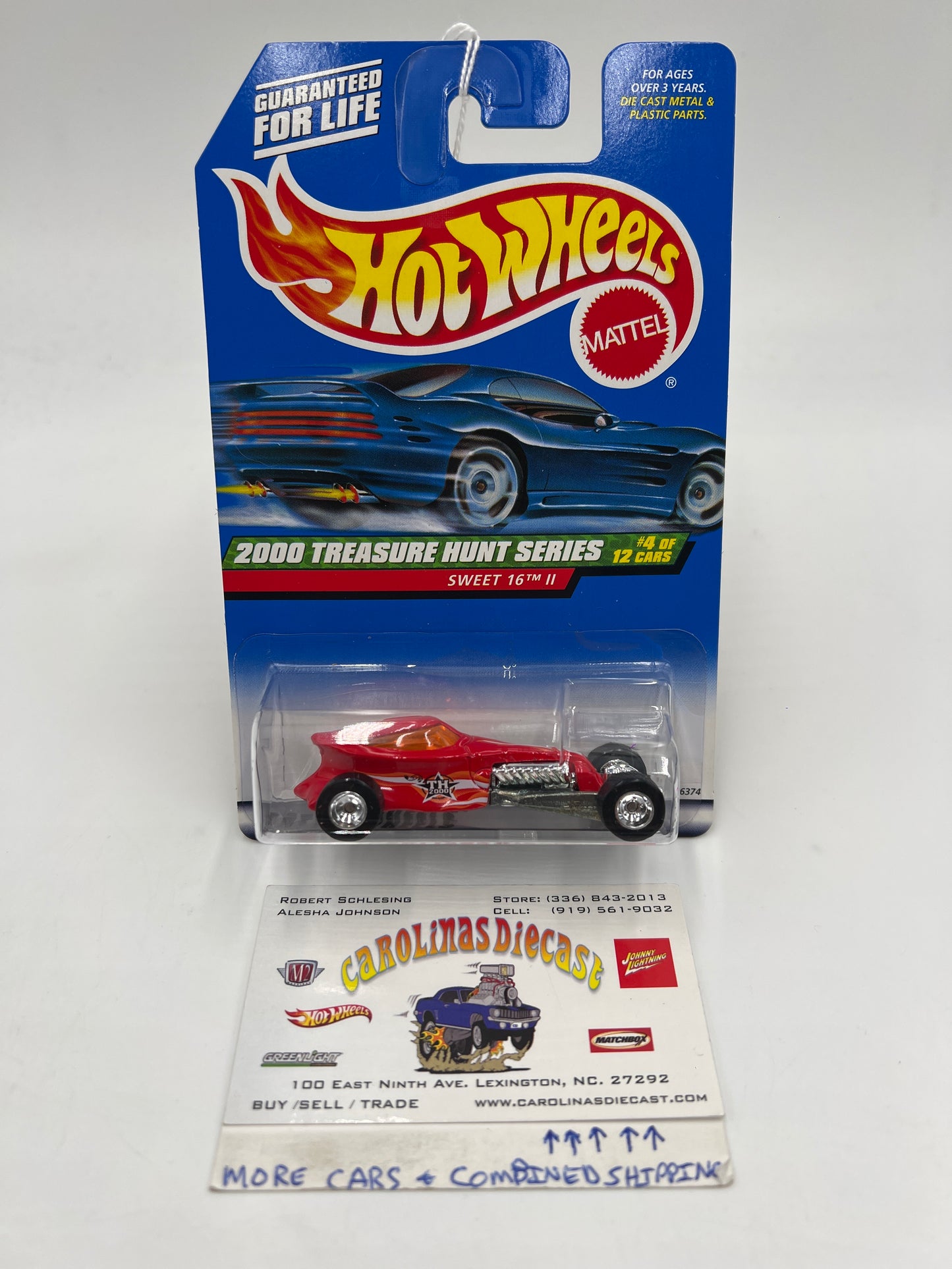2000 Hot Wheels Treasure Hunt Real Riders #52 Sweet 16 II Red 275E