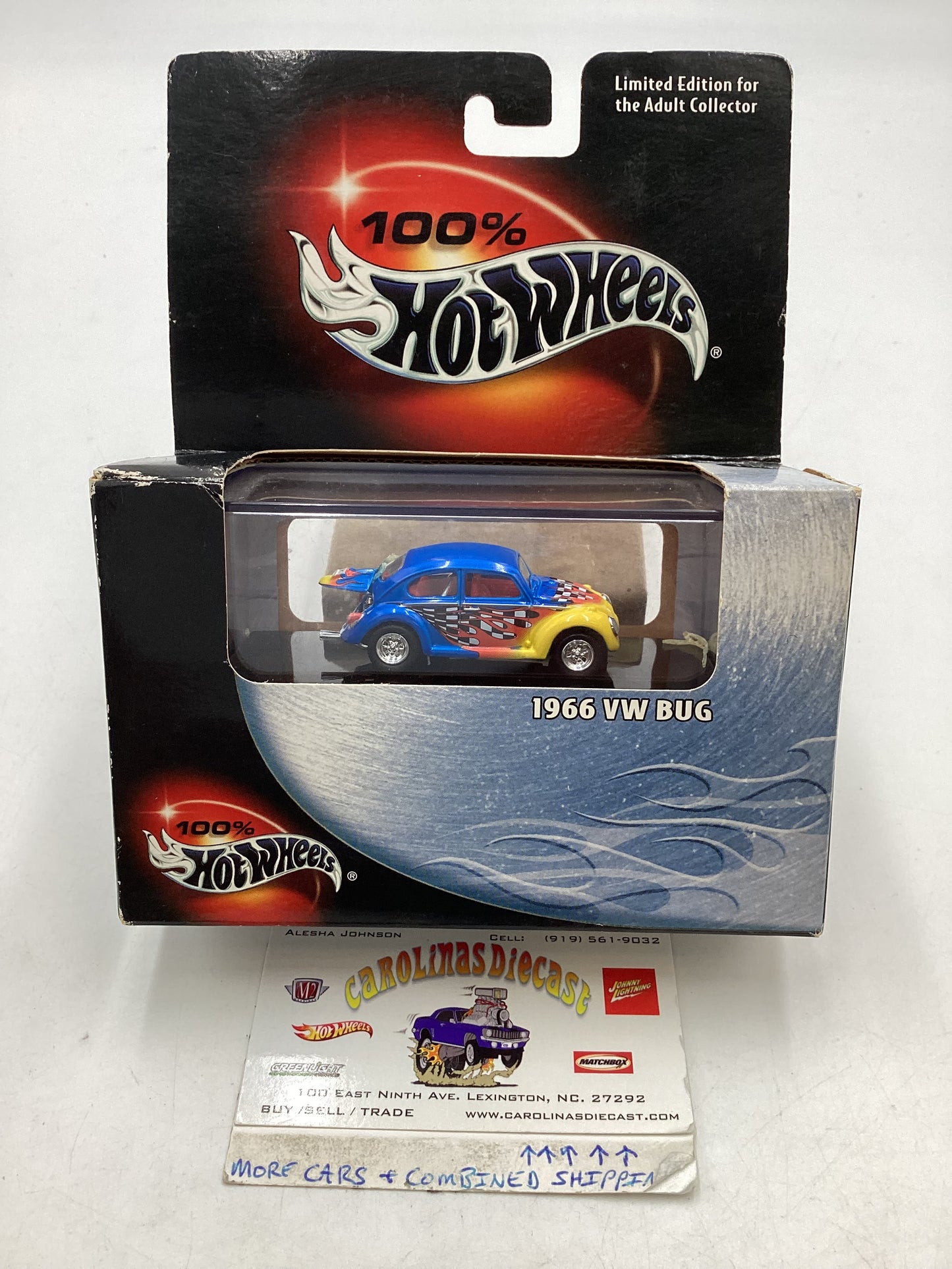Hot Wheels 100% Black Box VW Bug Blue