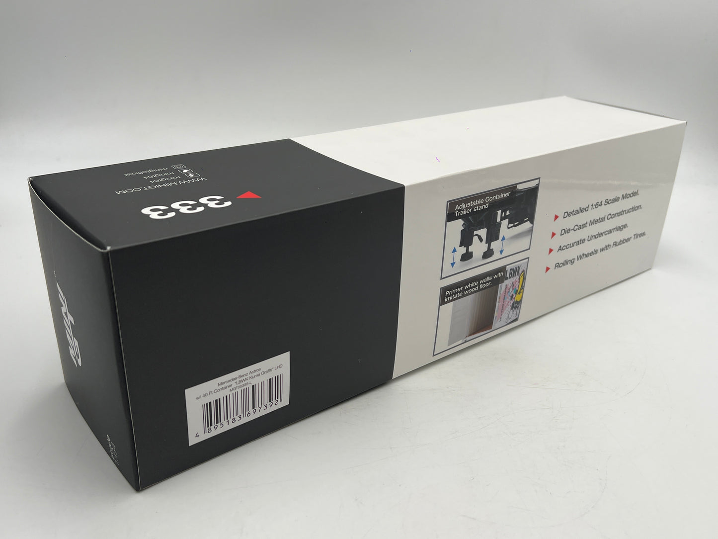 Mini GT #333 Mercedes-Benz Actros W/40ft Container LBWK Kuma Graffiti