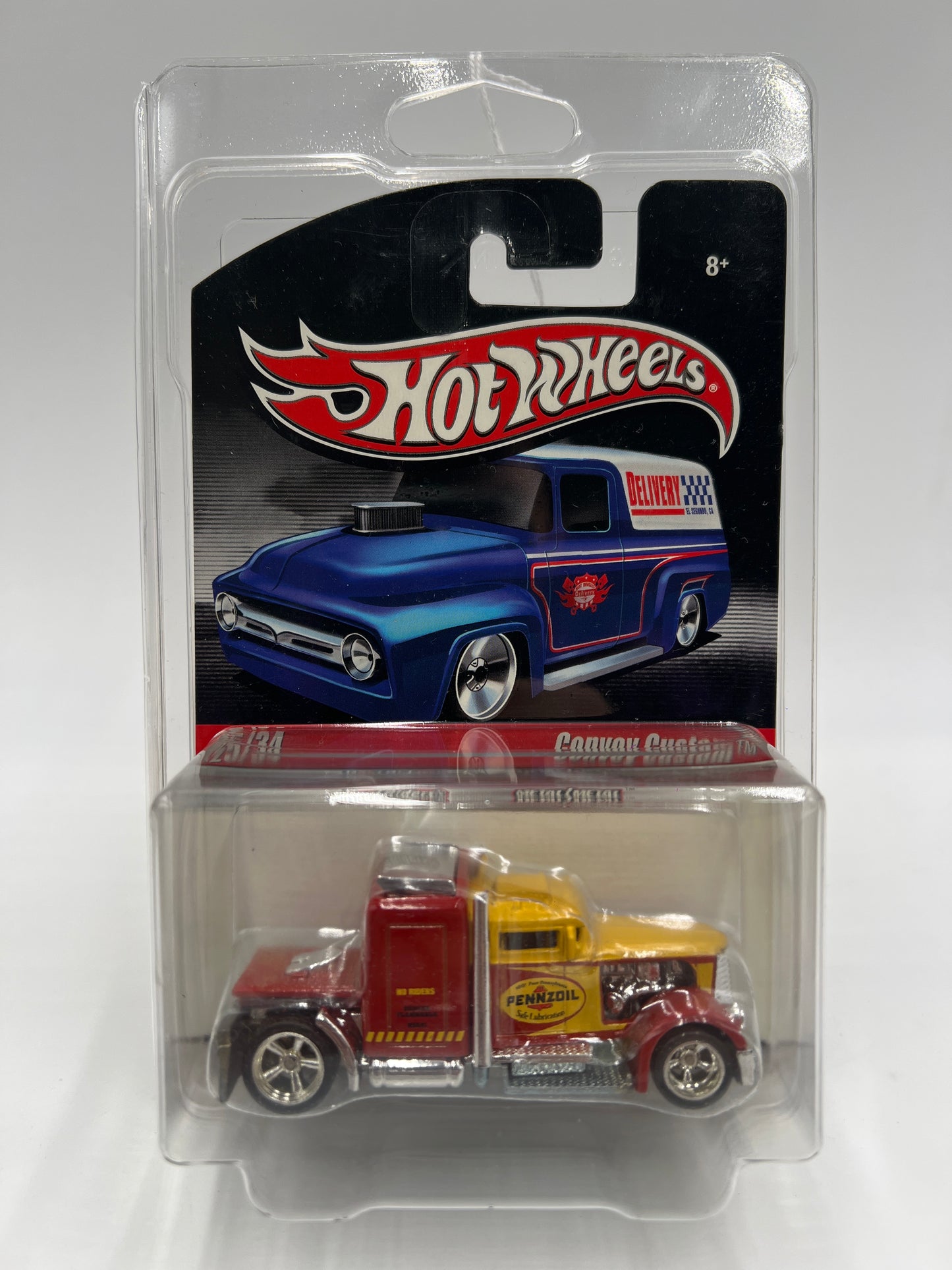 Hot Wheels Premium Slick Rides #25 Convoy Custom Pennzoil W/Protector