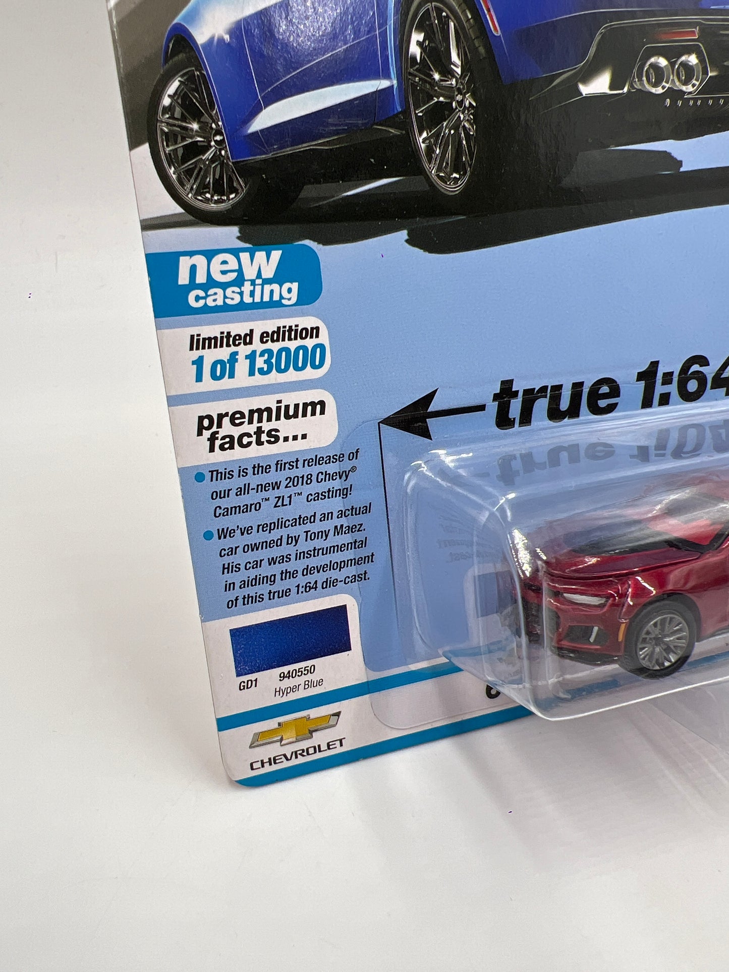 Auto World Modern Muscle Release 1 Version A Ultra Red CHASE 2018 Chevy Camaro ZL1 Red