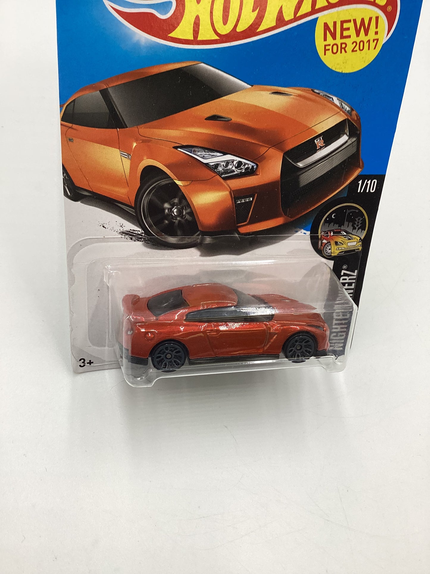 2017 Hot wheels #282 17 Nissan GT-R (R35) Orange 82C