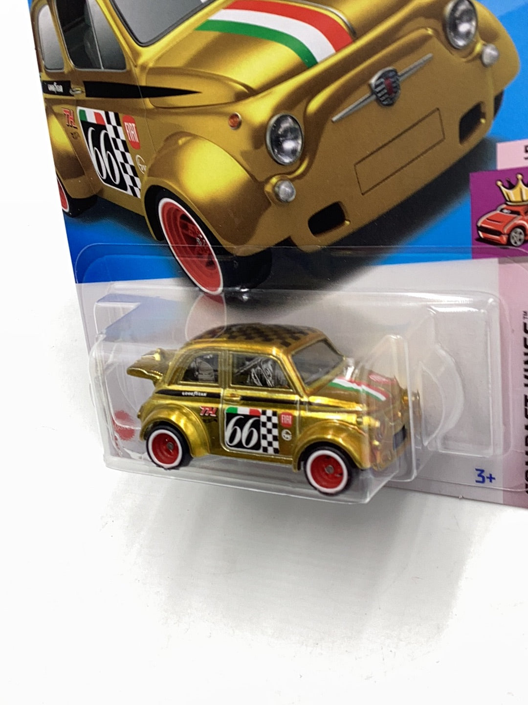 Hot Wheels 2024 E Case Super Treasure Hunt #117 60s Fiat 500D Modificado with protector