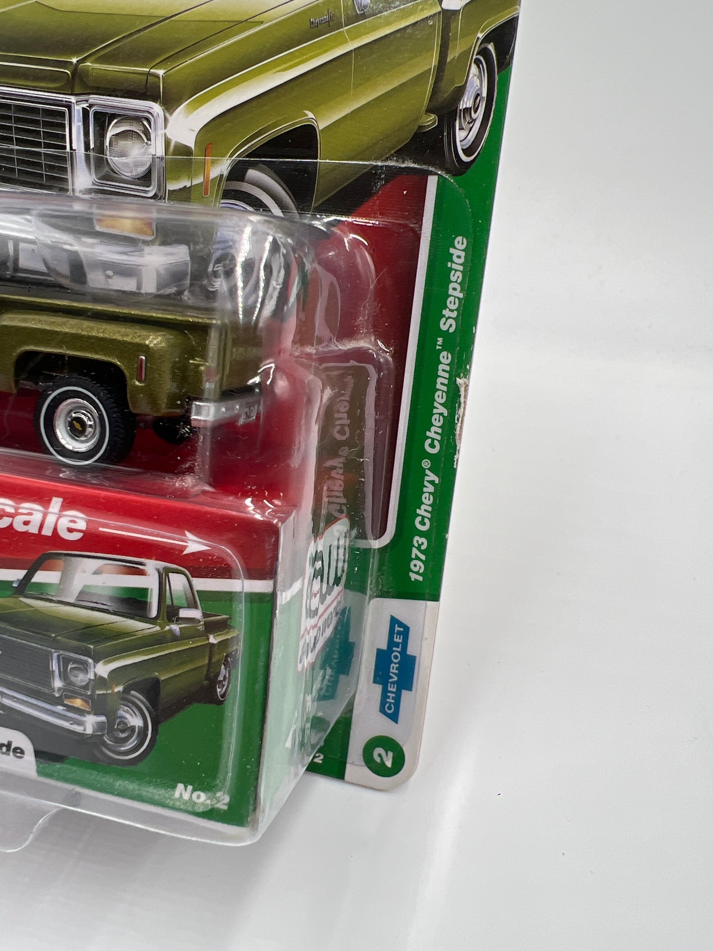 Auto World Muscle Trucks Release 2 Version B 1973 Chevy Cheyenne Stepside Green