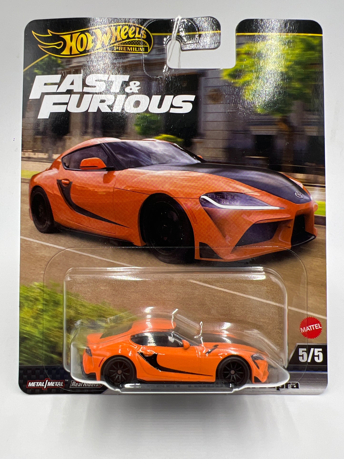 2025 Hot Wheels Premium Fast & Furious #5 2021 Toyota GR Supra Orange 247E