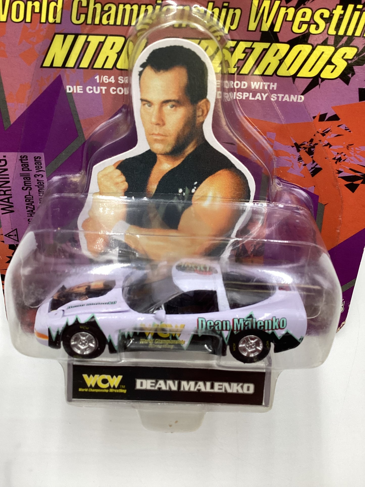 Racing Champions WCW Nitro Streetrods Dean Malenko 97 Chevy Corvette White SR