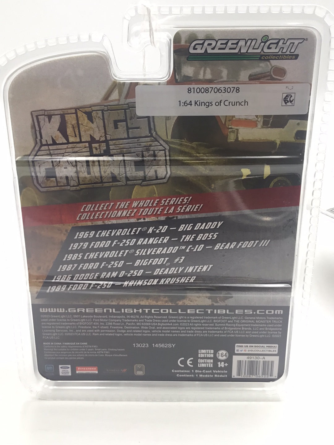 Greenlight Kings of crunch series 13 1969 Chevrolet K-20 Big Daddy Walmart chase (Body Lifted see photos)