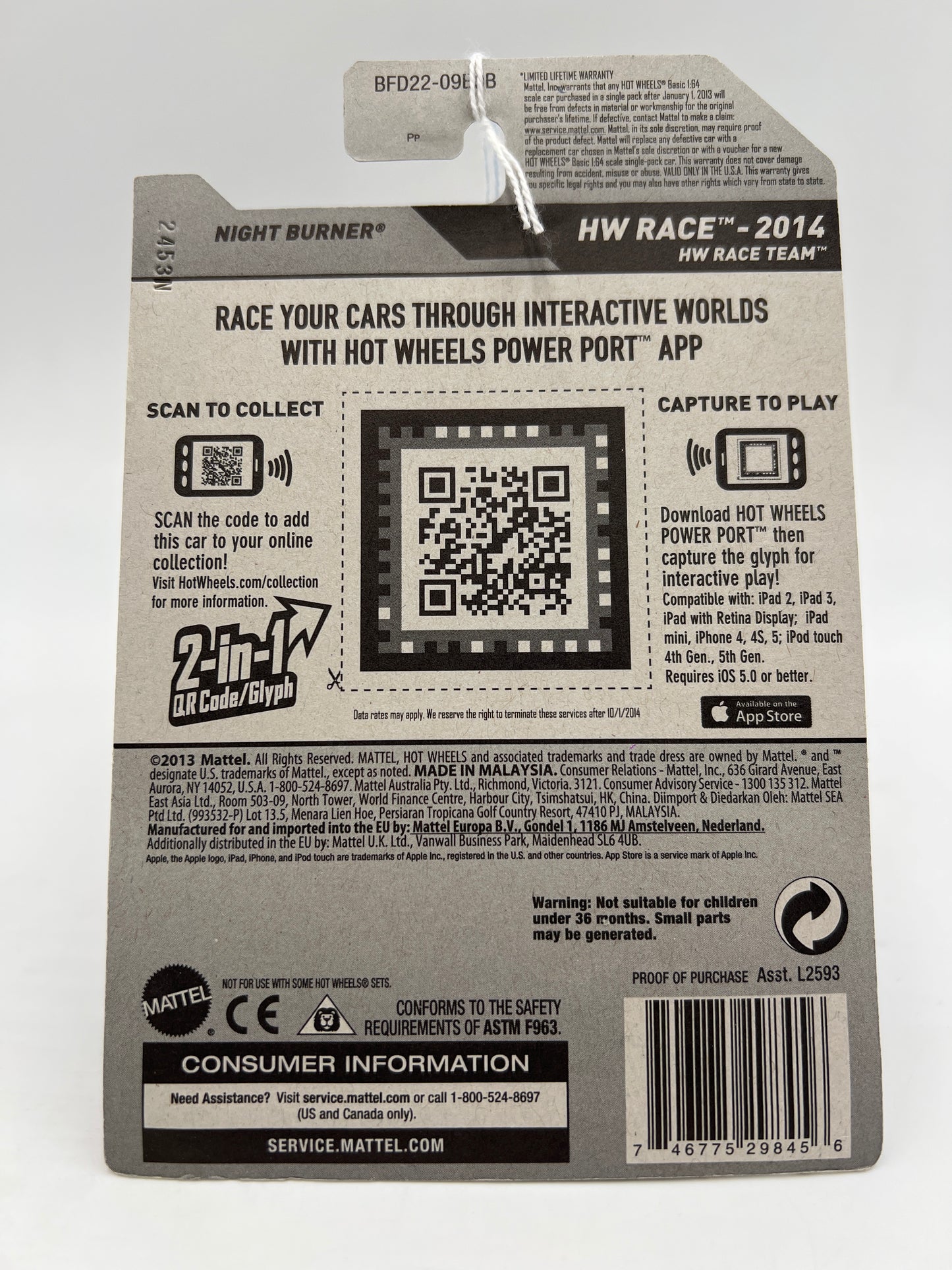 2014 Hot Wheels Race Treasure Hunt #147 Night Burner Blue 274F