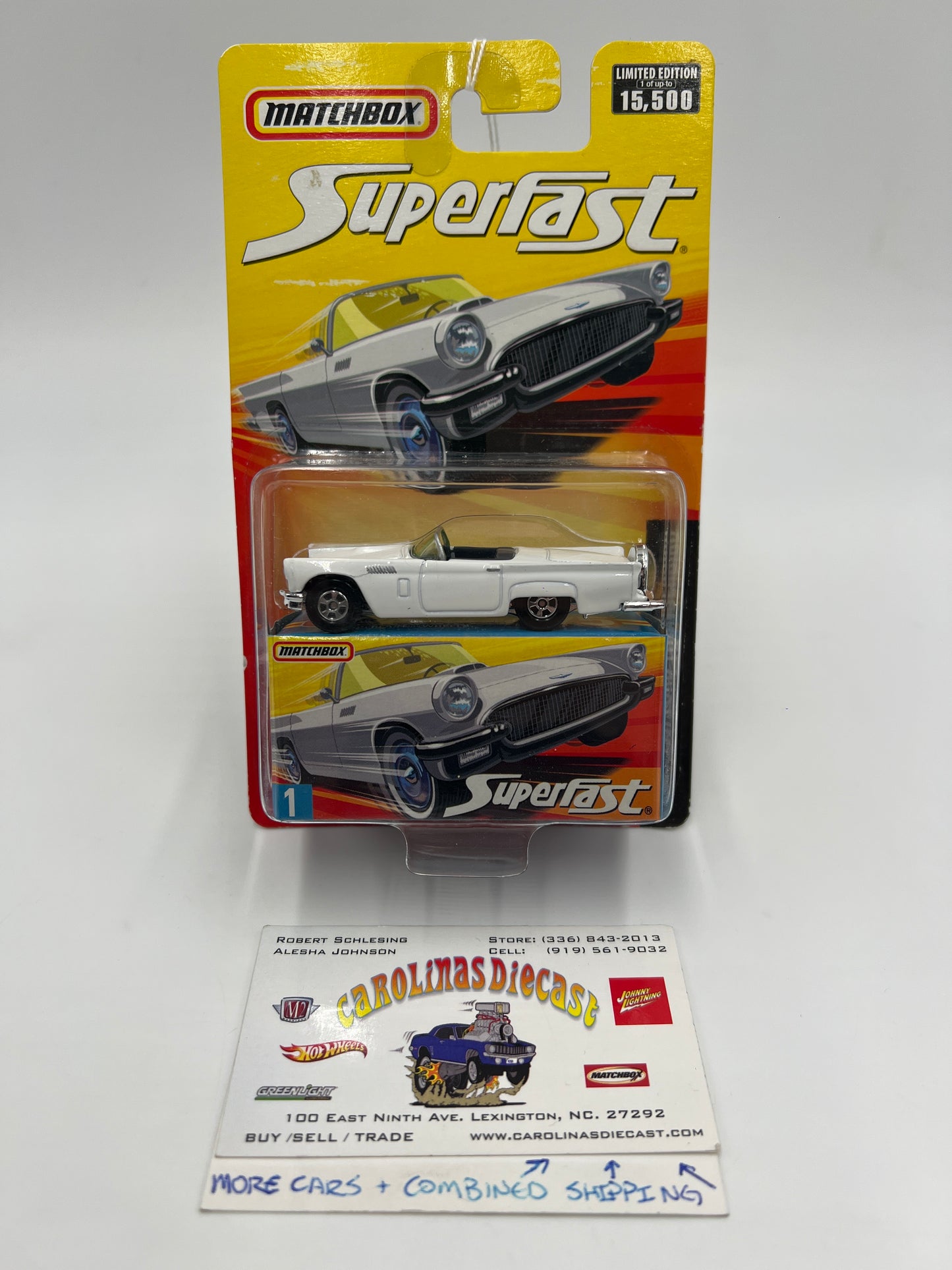 Matchbox Superfast #1 1957 Ford Thunderbird White 167J