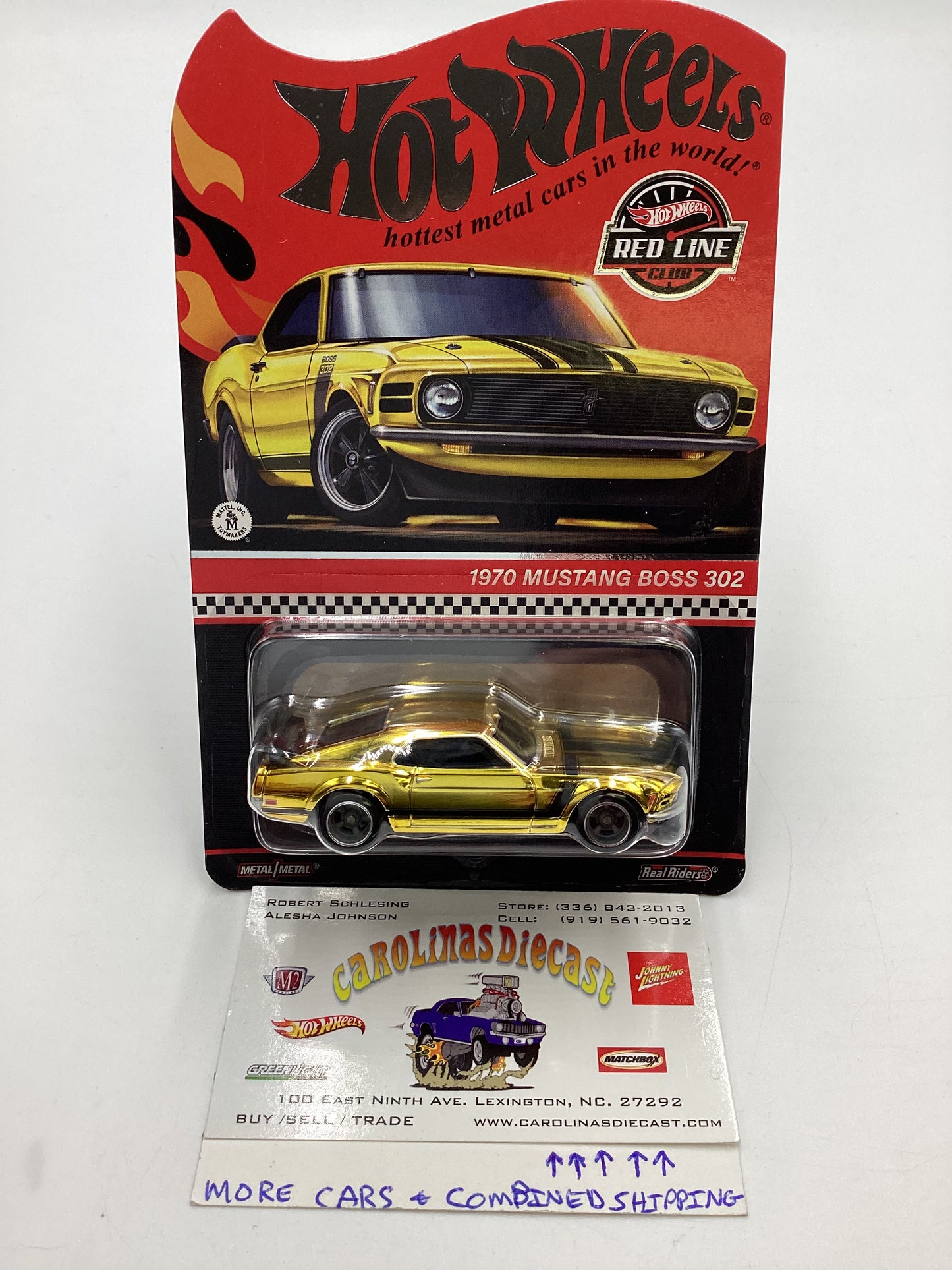 2024 Hot Wheels RLC 1970 Ford Mustang Boss 302 Gold with protector