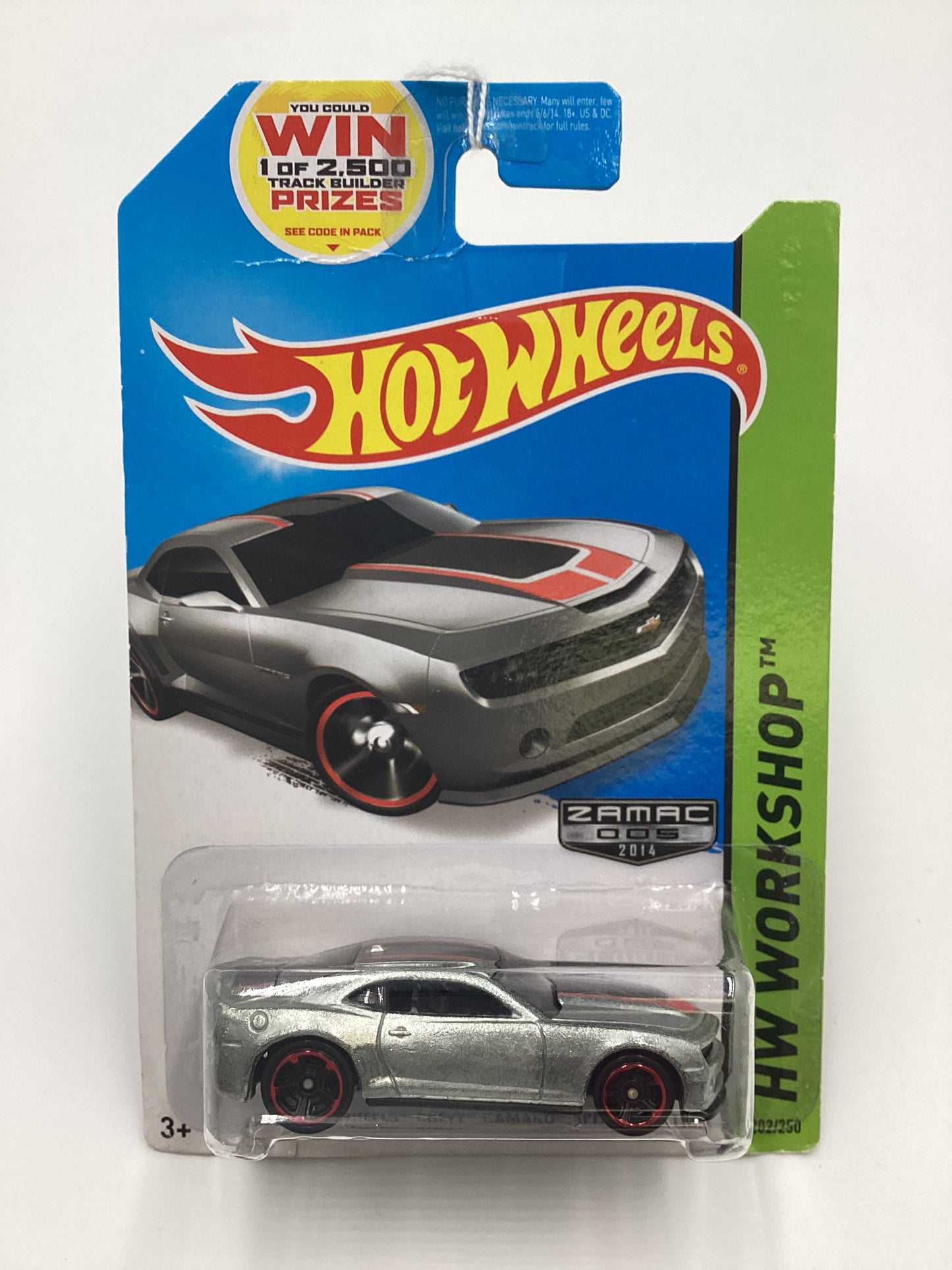 2014 Hot Wheels Zamac 005 #202 2013 Hot Wheels Chevy Camaro Special Edition Vein on Top 143C