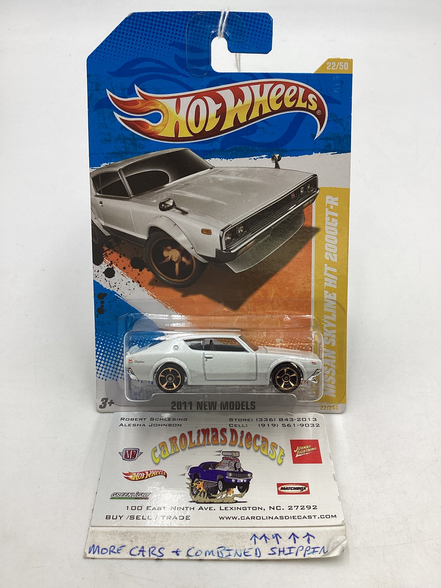 2014 Hot Wheels #022 White Nissan Skyline H/T 2000GT-R 80A